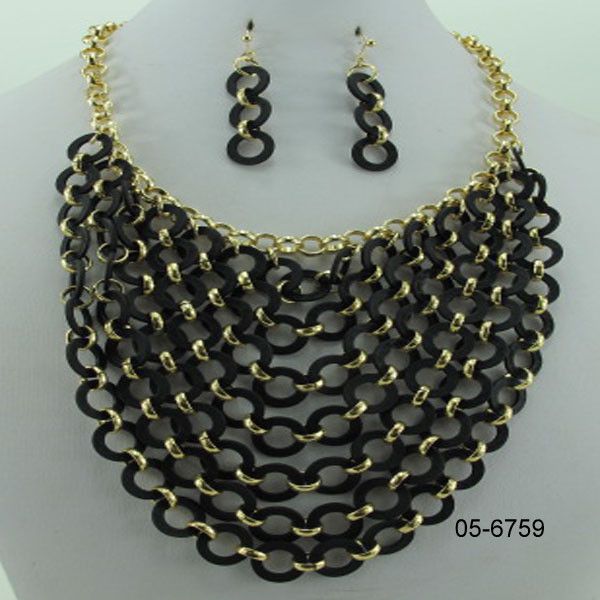 Conjunto colar e brinco 6759